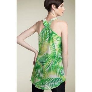 Diane Von Furstenberg Palm Print Top